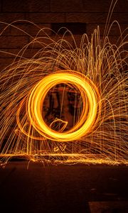 Preview wallpaper circle, glow, sparks