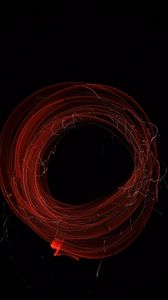 Preview wallpaper circle, light, freezelight, red, dark, abstraction