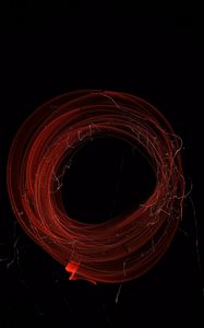 Preview wallpaper circle, light, freezelight, red, dark, abstraction