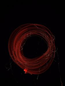 Preview wallpaper circle, light, freezelight, red, dark, abstraction