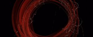 Preview wallpaper circle, light, freezelight, red, dark, abstraction