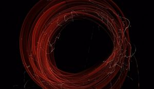 Preview wallpaper circle, light, freezelight, red, dark, abstraction