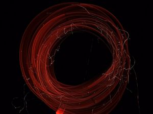 Preview wallpaper circle, light, freezelight, red, dark, abstraction