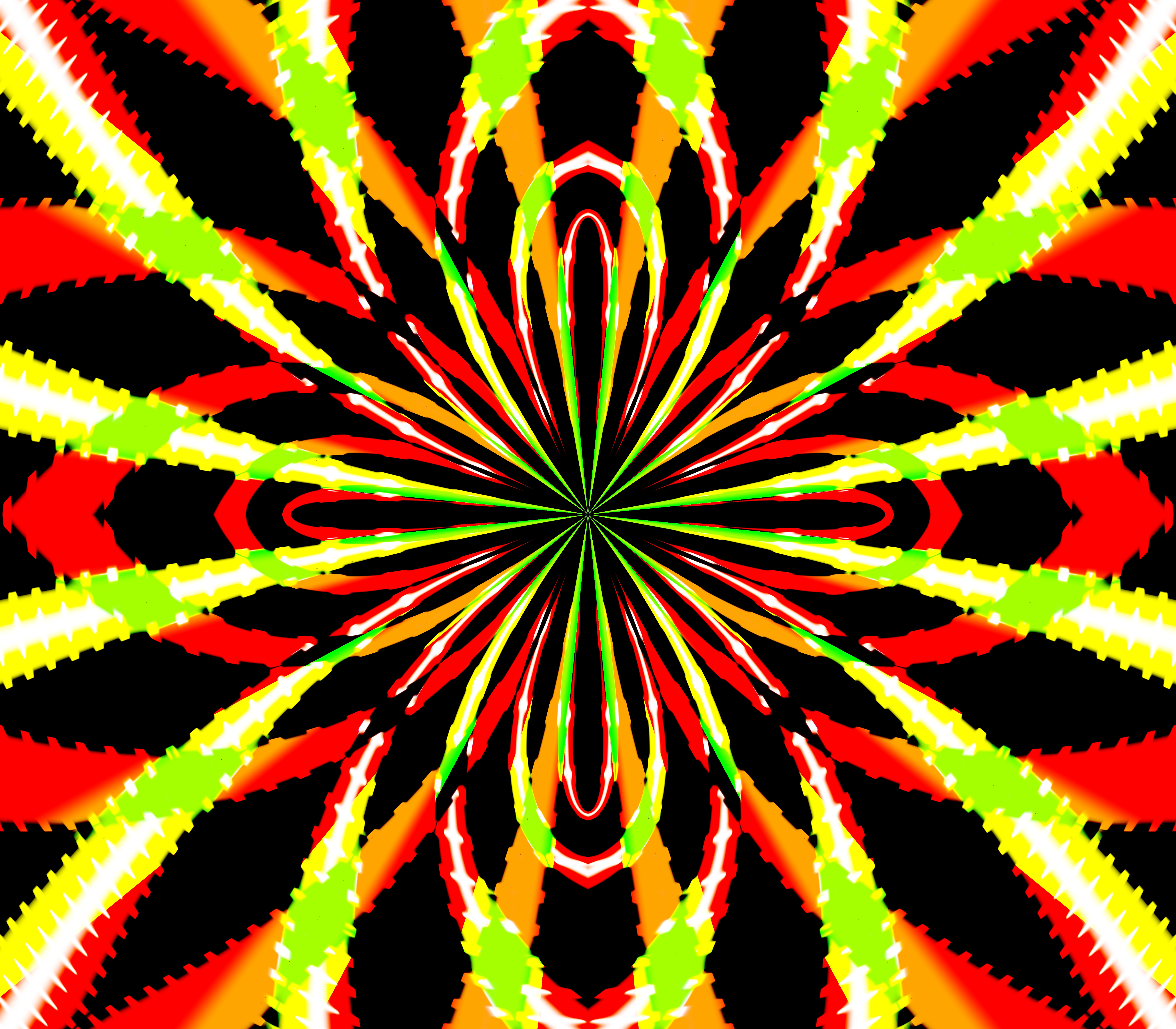 6400x5600 Wallpaper circle, lines, bright, abstraction, background