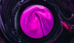 Preview wallpaper circle, paint, liquid, abstraction