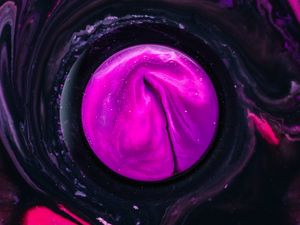 Preview wallpaper circle, paint, liquid, abstraction