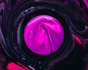 Preview wallpaper circle, paint, liquid, abstraction