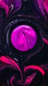 Preview wallpaper circle, paint, liquid, stains, purple