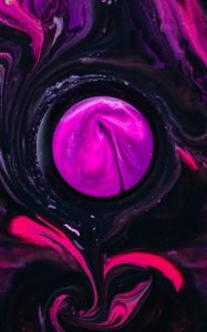 Preview wallpaper circle, paint, liquid, stains, purple