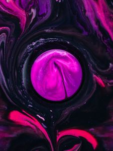 Preview wallpaper circle, paint, liquid, stains, purple