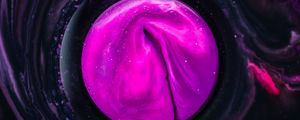 Preview wallpaper circle, paint, liquid, stains, purple