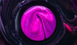 Preview wallpaper circle, paint, liquid, stains, purple