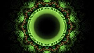 Preview wallpaper circle, patterns, green