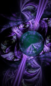 Preview wallpaper circle, rays, intersection, abstraction, purple