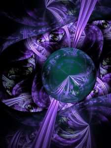 Preview wallpaper circle, rays, intersection, abstraction, purple