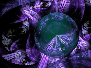 Preview wallpaper circle, rays, intersection, abstraction, purple