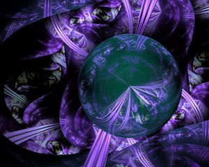 Preview wallpaper circle, rays, intersection, abstraction, purple