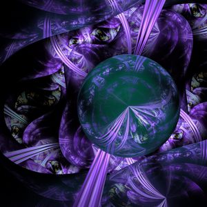 Preview wallpaper circle, rays, intersection, abstraction, purple