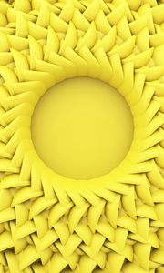 Preview wallpaper circle, relief, 3d, yellow