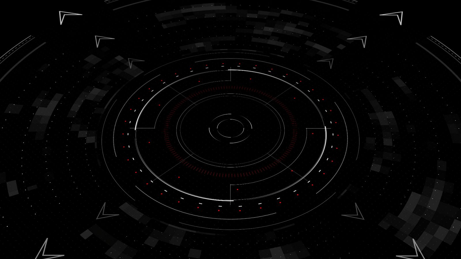 Download wallpaper 1600x900 circle, stripes, black widescreen 16:9 hd background