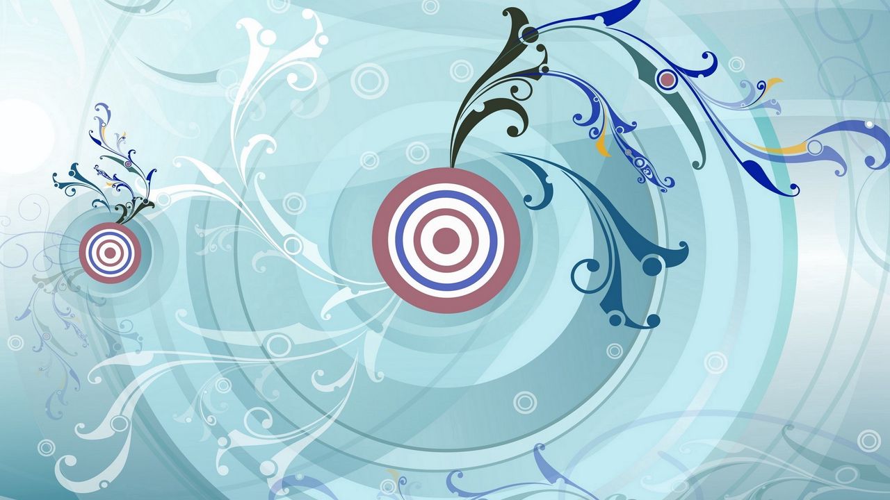Wallpaper circle, target, pattern, light, rotation