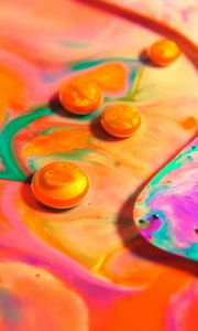 Preview wallpaper circle, volume, paint, multicolored, stains
