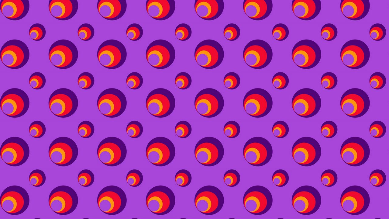 Wallpaper circles, background, bright, red