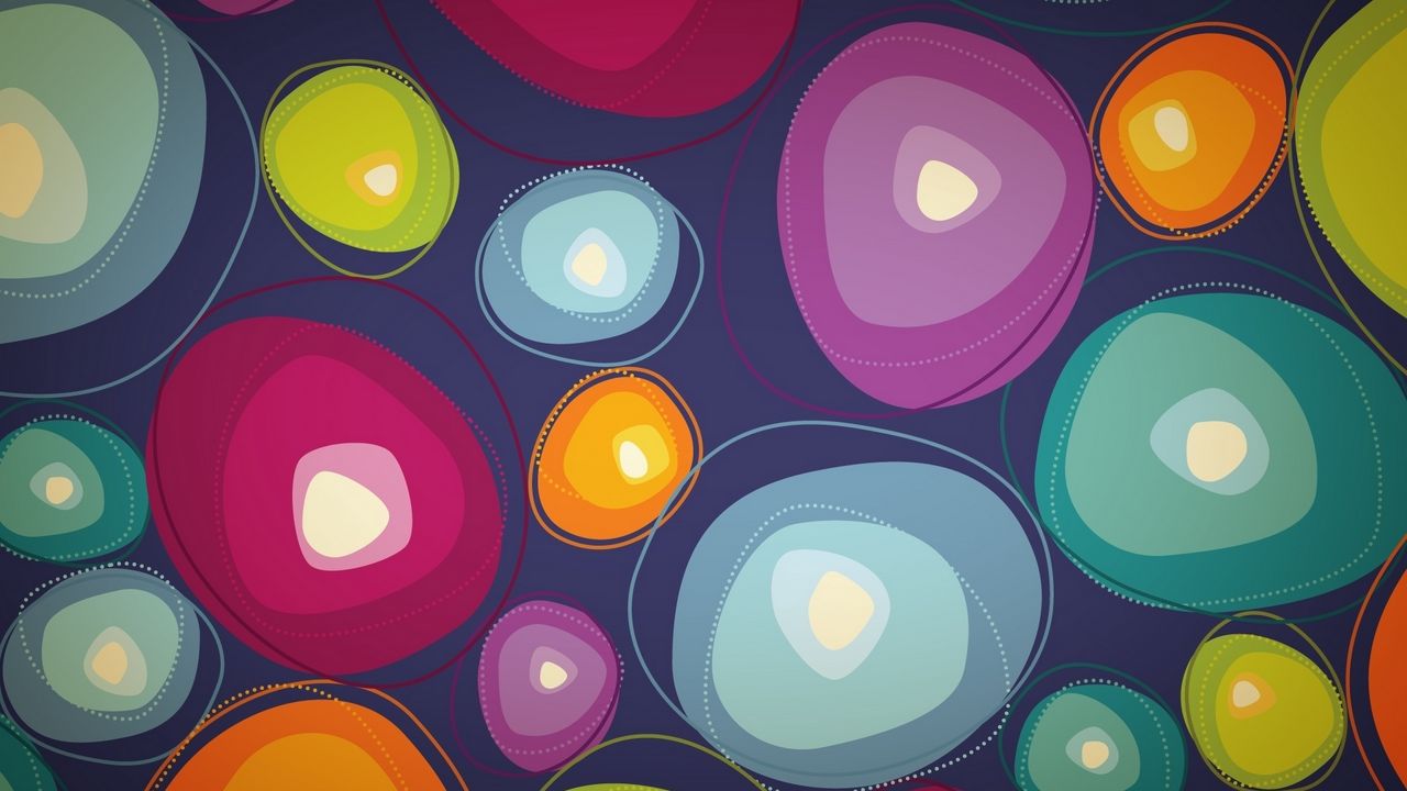 Wallpaper circles, background, colorful, texture