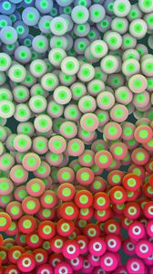 Preview wallpaper circles, balls, eyes, bright, colorful