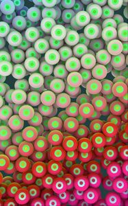 Preview wallpaper circles, balls, eyes, bright, colorful