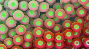Preview wallpaper circles, balls, eyes, bright, colorful