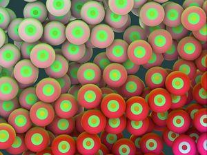 Preview wallpaper circles, balls, eyes, bright, colorful