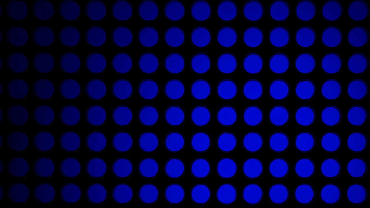 Wallpaper circles, black background, abstraction, blue