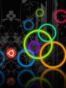 Preview wallpaper circles, black, colorful, bright