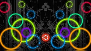 Preview wallpaper circles, black, colorful, bright