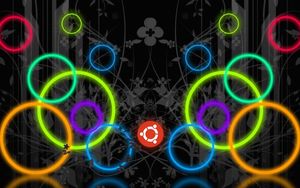 Preview wallpaper circles, black, colorful, bright