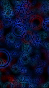 Preview wallpaper circles, blue, neon, light, shape, size