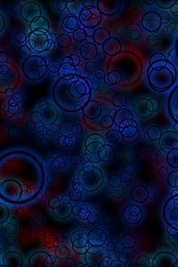 Preview wallpaper circles, blue, neon, light, shape, size