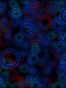 Preview wallpaper circles, blue, neon, light, shape, size