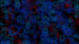 Preview wallpaper circles, blue, neon, light, shape, size