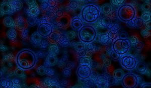 Preview wallpaper circles, blue, neon, light, shape, size