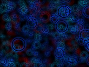 Preview wallpaper circles, blue, neon, light, shape, size