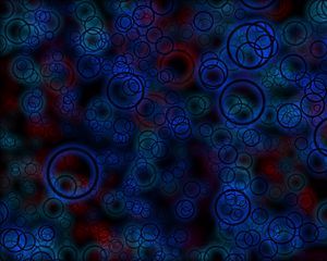 Preview wallpaper circles, blue, neon, light, shape, size