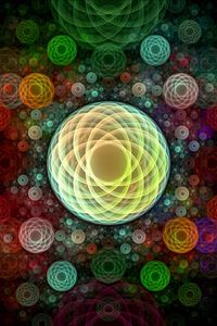 Preview wallpaper circles, bright, multi-colored