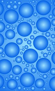 Preview wallpaper circles, bubbles, balls, surface, blue