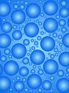 Preview wallpaper circles, bubbles, balls, surface, blue