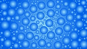 Preview wallpaper circles, bubbles, balls, surface, blue