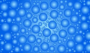 Preview wallpaper circles, bubbles, balls, surface, blue