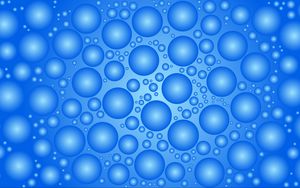 Preview wallpaper circles, bubbles, balls, surface, blue