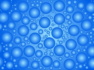 Preview wallpaper circles, bubbles, balls, surface, blue